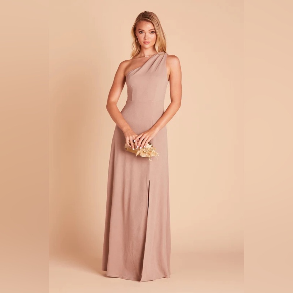 Birdy Grey KIRA DRESS CREPE TAUPE Medium NEW NWT BRIDESMAID WEDDING